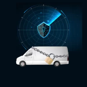 Cadenas pour porte de fourgon utilitaire.